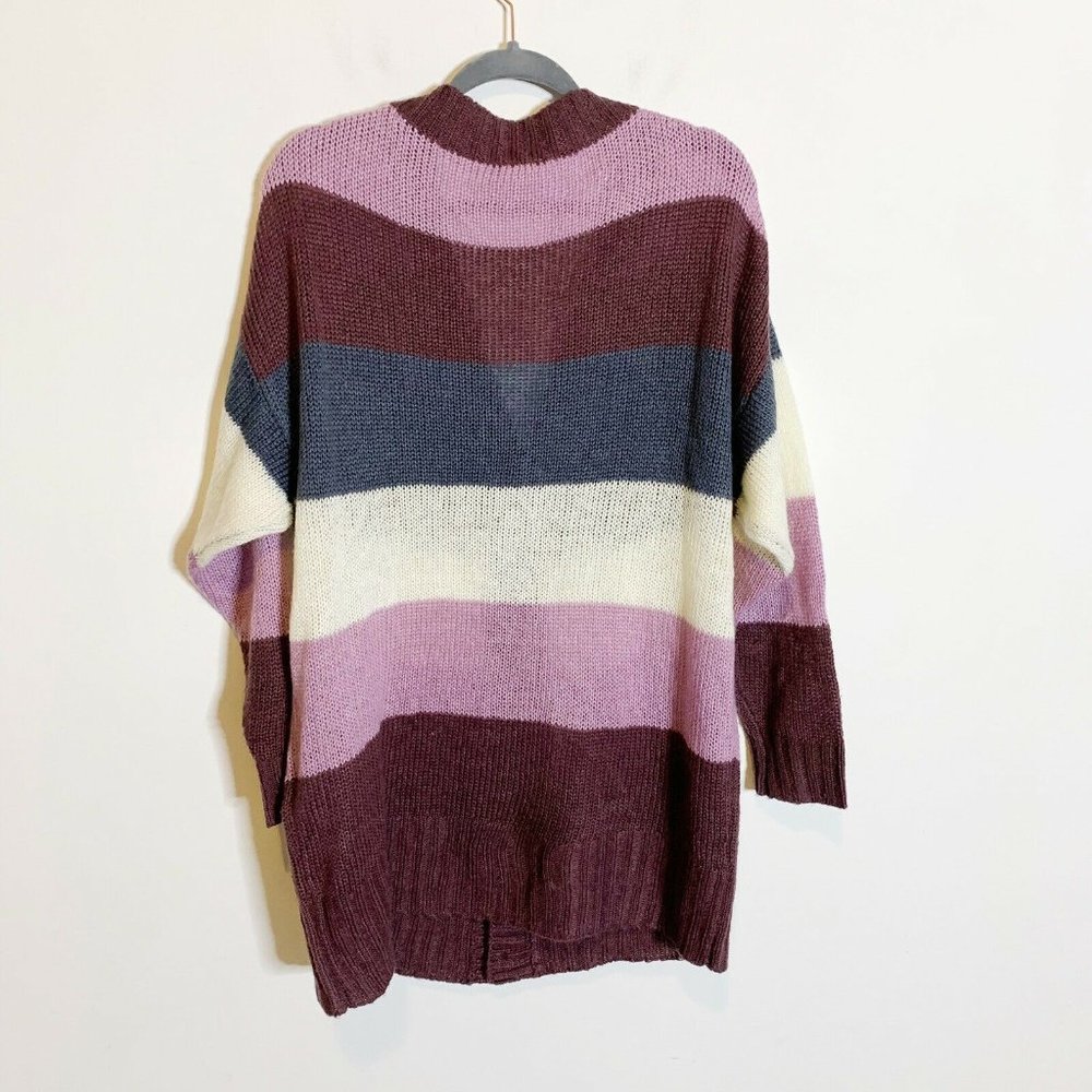 LuLaRoe Lucille Cardigan Boyfriend Colorblock - Picture 2 of 7